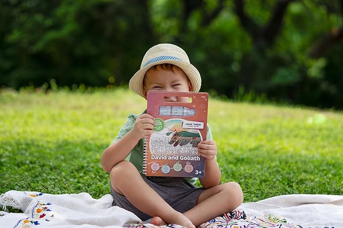 Magic Water Reveal Coloring Pad for Kids and Toddlers Ages 3+, David & Goliath, Mess-Free Coloring Fun with Reusable Pages, Drawing, Traveling Toys (Blood Orange)