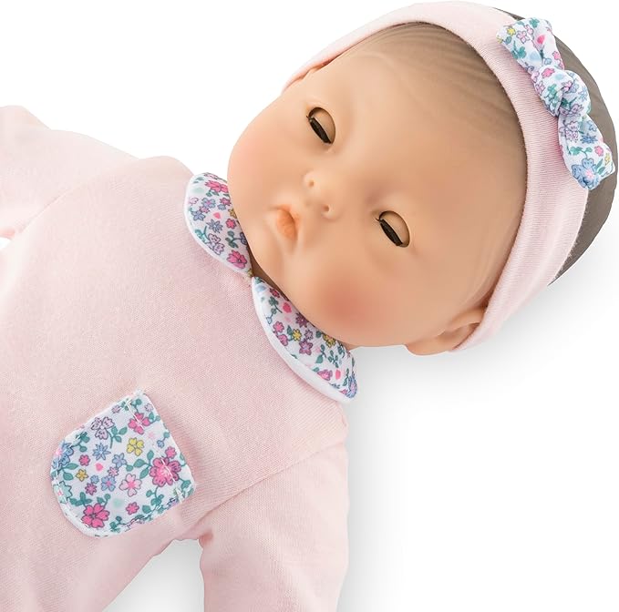 Corolle Bébé Calin Mila Baby Doll - 12" Soft-Body with Sleeping Eyes That Open and Close, Vanilla-Scented - Mon Premier Poupon Collection for Kids Ages 18 Months and up