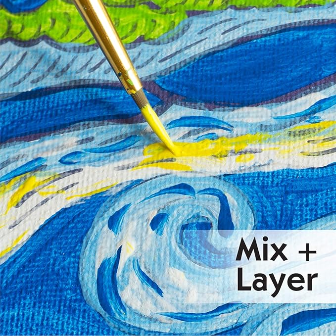 Faber-Castell Paint by Number Museum Series - Vincent Van Gogh, The Starry Night - Paint by Numbers for Adult Beginners & Young Artists (Packaging May Vary)