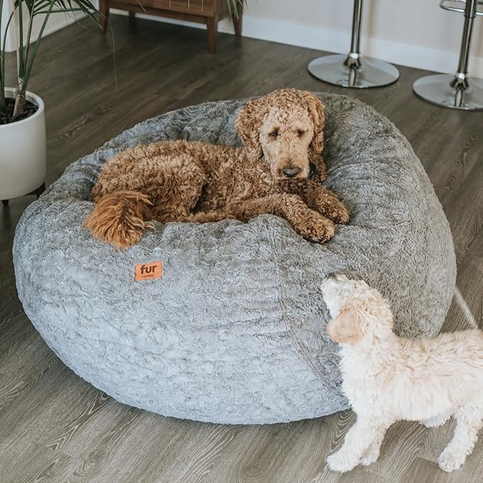 CordaRoy's Faux Fur Bean Bag Chair, Convertible Chair Folds from Bean Bag to Lounger & Chenille Bean Bag Chair, Convertible Chair Folds from Bean Bag to Lounger, As Seen on Shark Tank