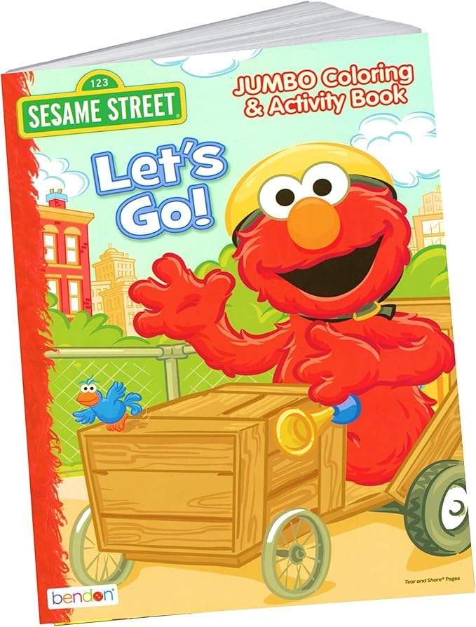 Disney Studios Sesame Street Elmo Coloring Book with Sesame Street Stickers Bundle