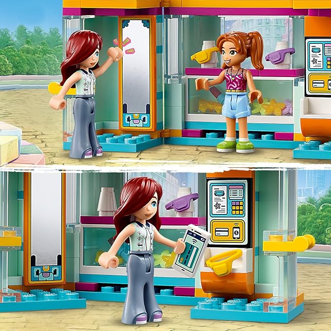 LEGO Friends Tiny Accessories Store and Beauty Shop Toy, Pretend Playset for Kids, Paisley and Candi Mini-Doll Characters and Mini Dolls Accessories, Great Gift for 6 Year Old Girls and Boys, 42608