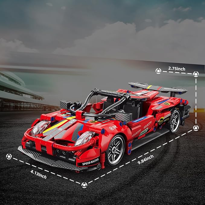540 Piece Sports Car Model Building Kit for Kids,Teens and Adults,MOC 1:18 Racing Pull Back Car Model Building Set,STEM Educational Building Toy Car,Christmas Birthday Gift for Boy Girl Age 6+