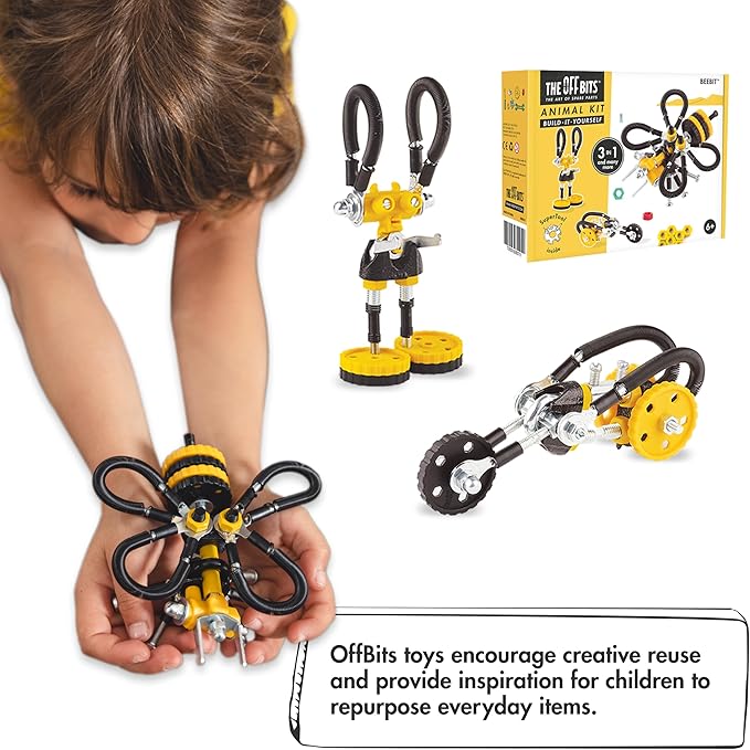 Stem Building Toys, Educational Build Your Own Robot Toy for Kids Age 6 7 8 9+ Year Old Boys and Girls, Animal Stem Toys Engineering Kit, Construction Toys Steam Gift - Bee