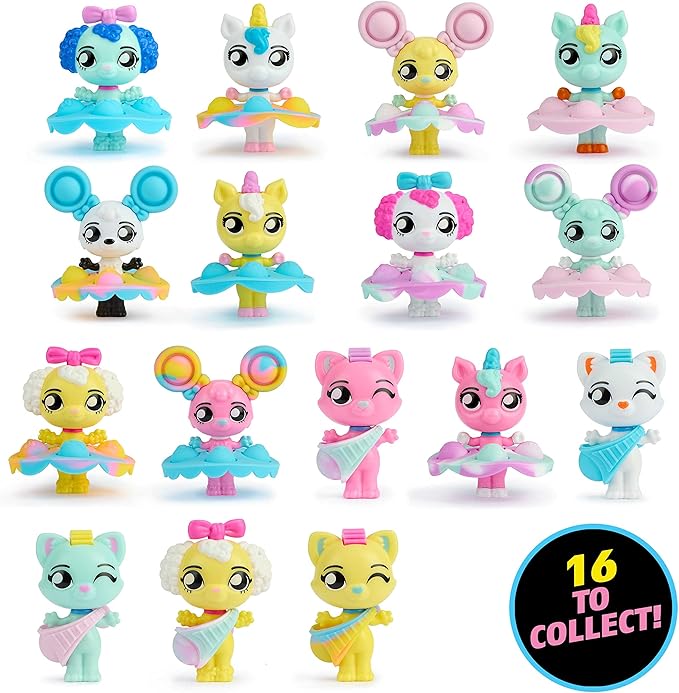 Fashion Fidgets Collectible Pet Fidget Dolls – Sensory Toy Pop It Dolls (2-Pack)