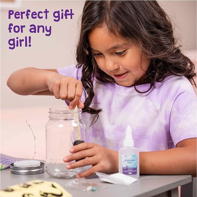 Hapinest DIY Night Light Mermaid Lantern Jar, Mermaid Lamps for Girls Bedroom, Make Your Own Mermaid Night Lights for Girls, Toy Art Kit Mermaid Crafts for Girls Ages 6-8 8-10 Years Old & Up
