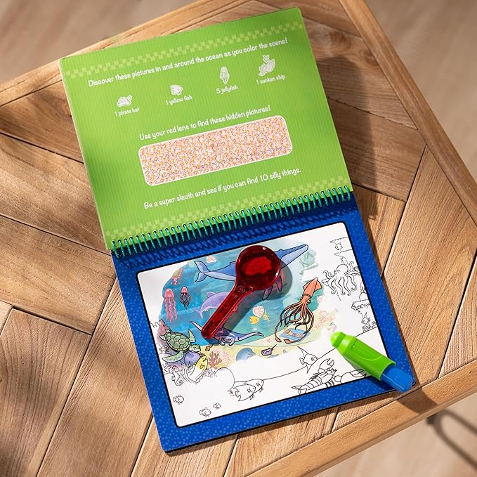 Melissa & Doug On the Go Water Wow! Reusable Water-Reveal Deluxe Activity Pad – Animal Antics