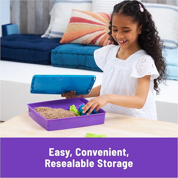 Kinetic Sand, Deluxe Beach Castle Playset with 2.5lbs Play Sand, Tools & Molds, Sensory Toys for Kids Ages 5 and up