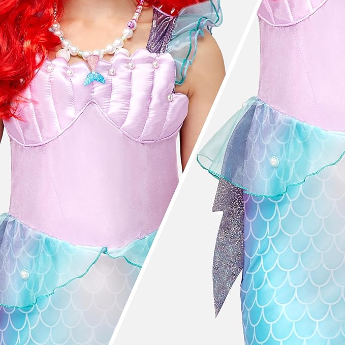 Spooktacular Creations Halloween Mermaid Costume for Girls, Little Mermaid Dress, Princess Dress Up for Girls 4-6 for DressUp