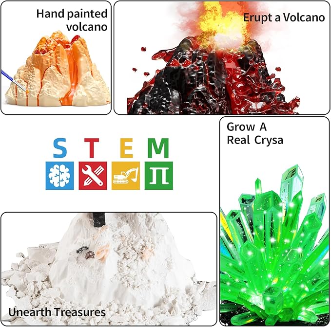 SNAEN 240+ Lab Experiments Science Kits, Chemistry Set, Crystal Growing, Erupting Volcano, STEM Activities Educational Toys Gifts for 6 7 8 9 10 11 Years Old Boys Girls Kids Toys