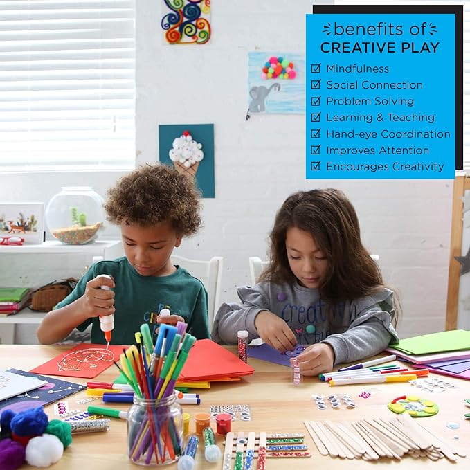 Made By Me Ultimate Craft Box, Art & Craft Activities 1000 Piece Set, Storage Case, Great for Preschool Arts & Crafts, Adult & Group Projects, Craft Box for Kids Girls & Boys