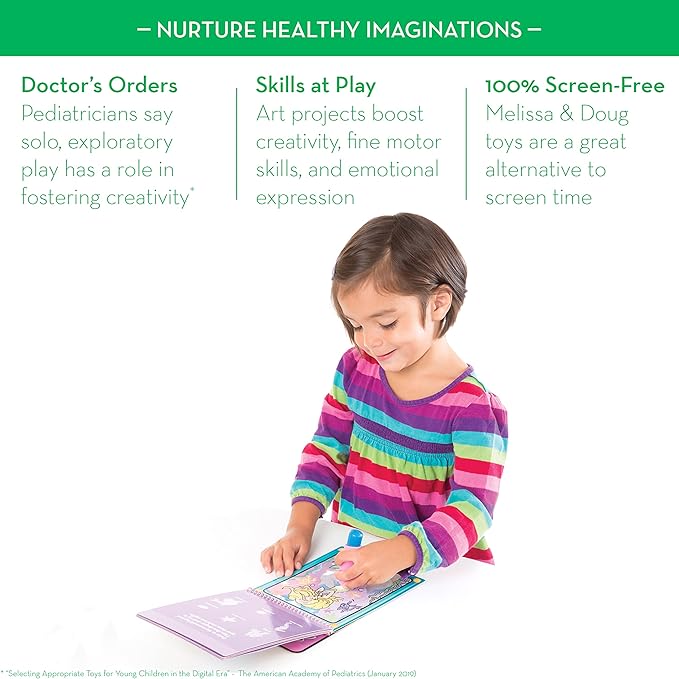 Melissa & Doug On the Go Water Wow! Reusable Water-Reveal Activity Pads, 3-pk, Makeup, Fairy Tales, Animals - Travel Toys, Party Favors, Stocking Stuffers, Mess Free Coloring Books For Kids Ages 3+