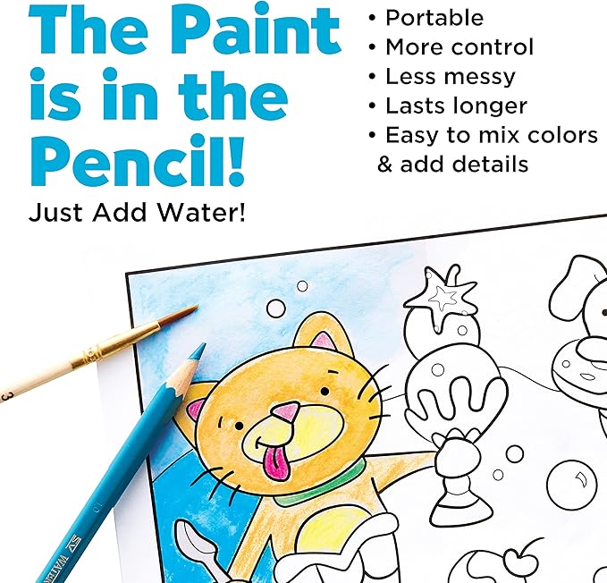 Faber-Castell Paint by Number Mermaid Pets - Kids Watercolor Mermaid Craft for Ages 6-8+