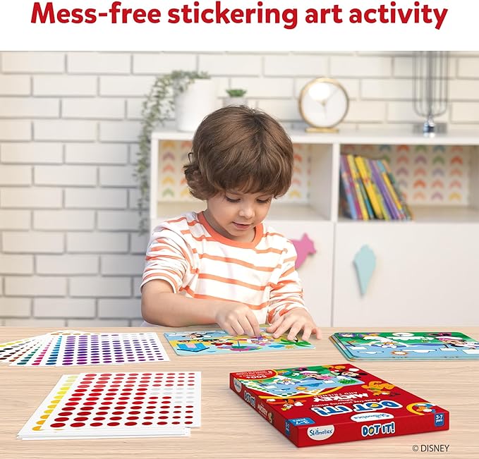 Skillmatics Art Activity - Dot It Disney Mickey and Friends, Mess-Free Sticker Art for Kids, DIY Craft Kits, Scrapbooking, Gifts for Boys & Girls Ages 3, 4, 5, 6, 7