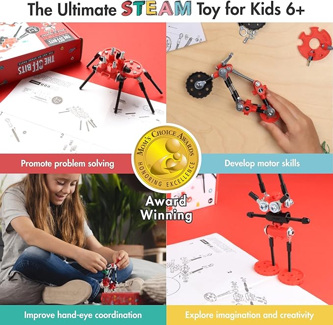 Stem Building Toys, Educational Build Your Own Spider Robot Toy for Kids Age 6 7 8 9+ Year Old Boys and Girls, Animal Stem Toys Engineering Kit, Construction Toys Steam Gifts for Kids