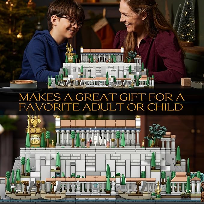 Architecture Acropolis Castle, Famous Landmark Architecture Athenian Acropolis Building Block Sets, Collectible Exhibition Architecture Model for Children and Adults