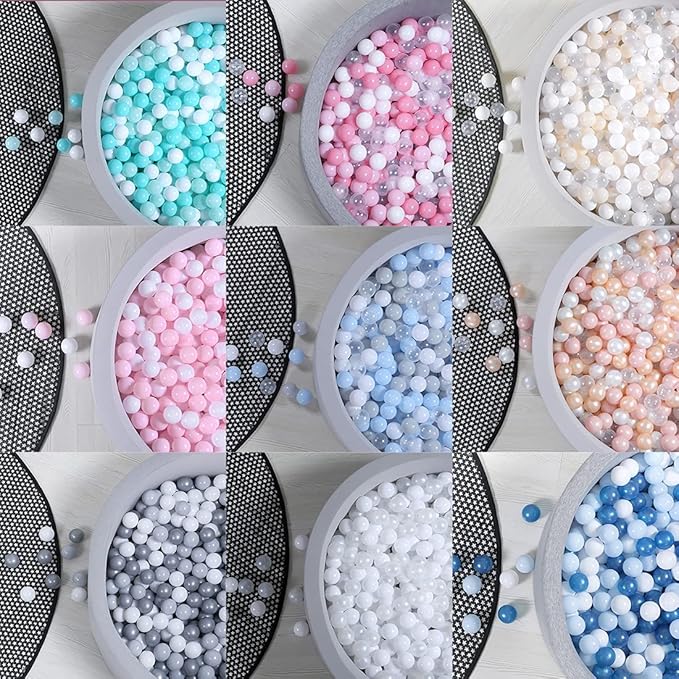 GOGOSO Pink Balls for Ball Pit - Pack of 100 Ball Pits Ball Pink, BPA Free Plastic Ball Toys Crush Proof Ocean Balls Phthalate Free for Girls Toddlers Indoor Outdoor - Pearl Pink Colors
