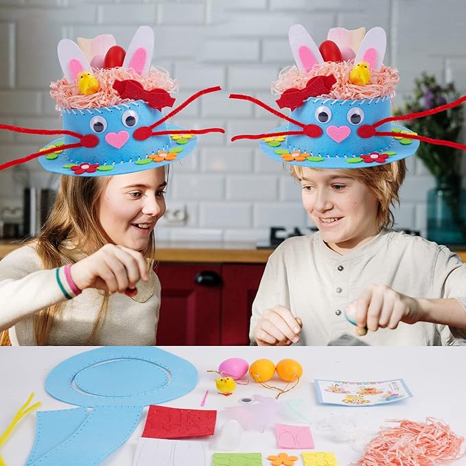 Easter Hat Kit for Children DIY Easter Chick Bunny Egg Crafts Kit