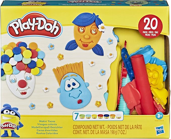 Play-Doh Makin' Faces Create It Kit for Kids 3 Years and Up with 7 Non-Toxic Colors
