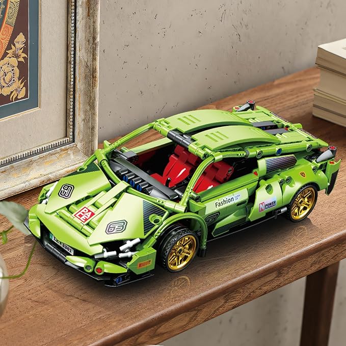 586 Piece Sports Car Model Building Kit for Kids,Teens and Adults,MOC 1:18 Racing Pull Back Car Model Building Set,STEM Educational Building Toy Car,Christmas Birthday Gift for Boy Girl Age 6+