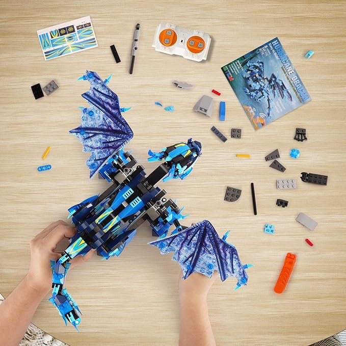 Sillbird Hurricane Dragon Building Kit, Remote & App-Controlled STEM Projects for Kids Age 8-12 Christmas Thanksgiving Birthday Toys Gifts for Boys Girls Age 7 8 9 10 11 12 14-16+ (549 Pieces)