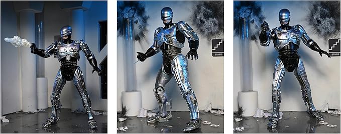 NECA 7-Inch Ultimate Battle-Damaged Robocop Scale Action Figure with Chair