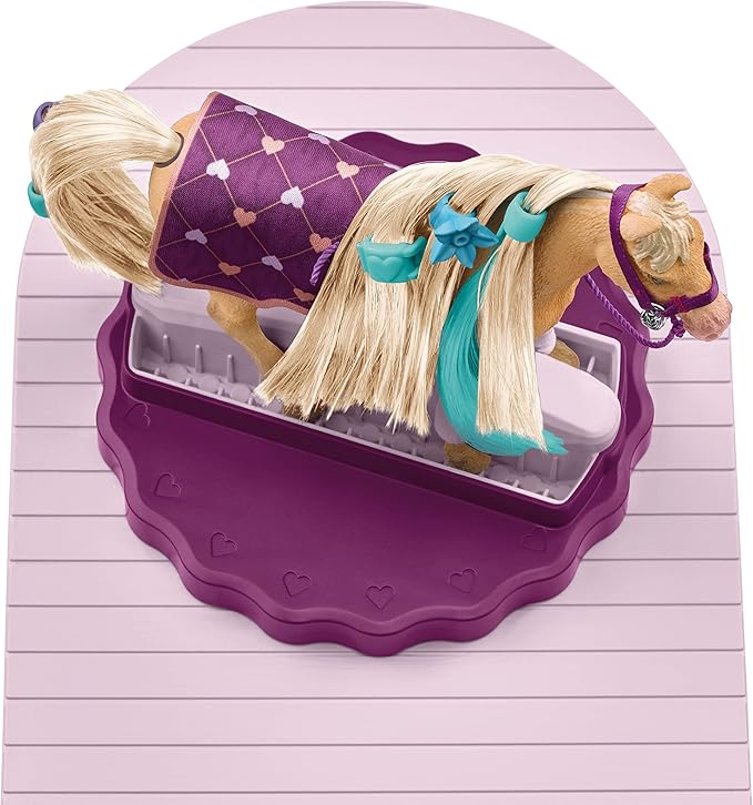 Schleich Horse Club Sofia's Beauties Grooming Station Horse and Figurine - 54pc Horse Playset for Girls and Boys, Grooming and Accessory Closet with Sofia Doll, for Kids Ages 4+