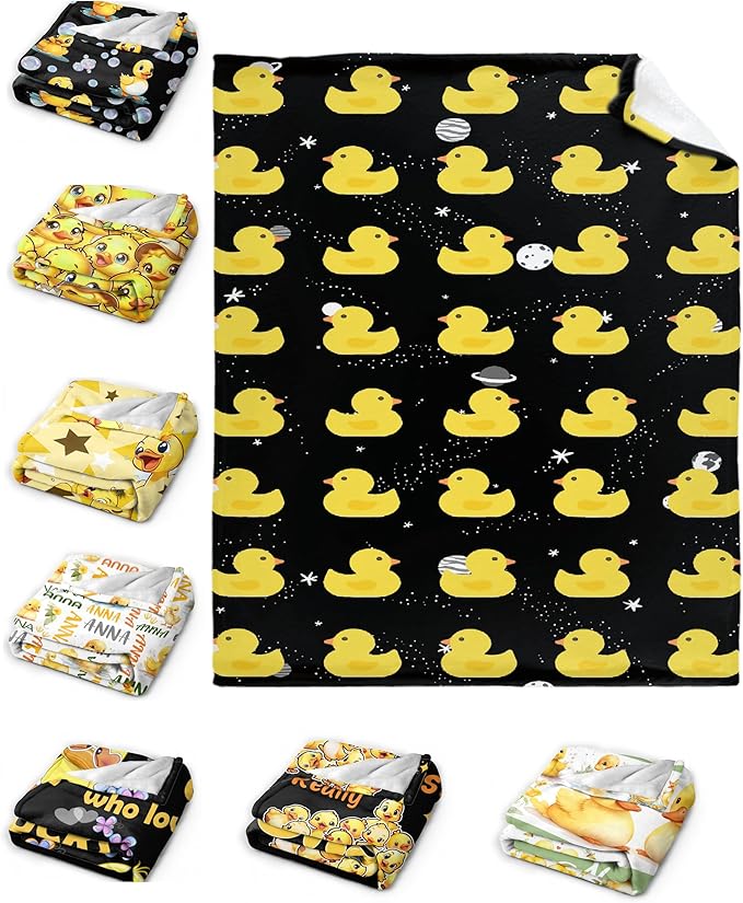 Aparajita Ruddy Duck Adult Duck Blanket Kids Funny Blanket Suitable for Bedroom Living Room Bed Sofa Crib Couch Chair Outdoor All Season Items That Yellow Duck Lovers Will Love 60"x50"for Teens
