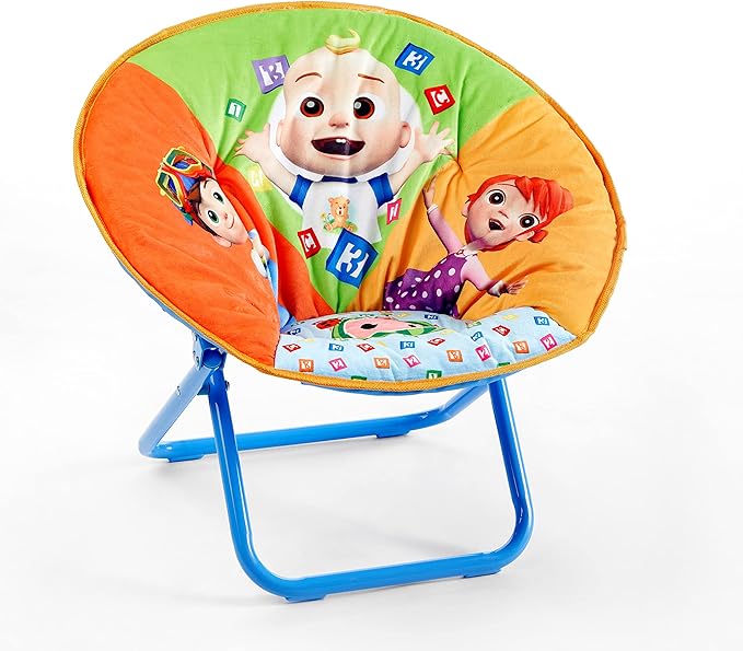 Idea Nuova Cocomelon Saucer Chair, Relaxing, Foldable, Polyester