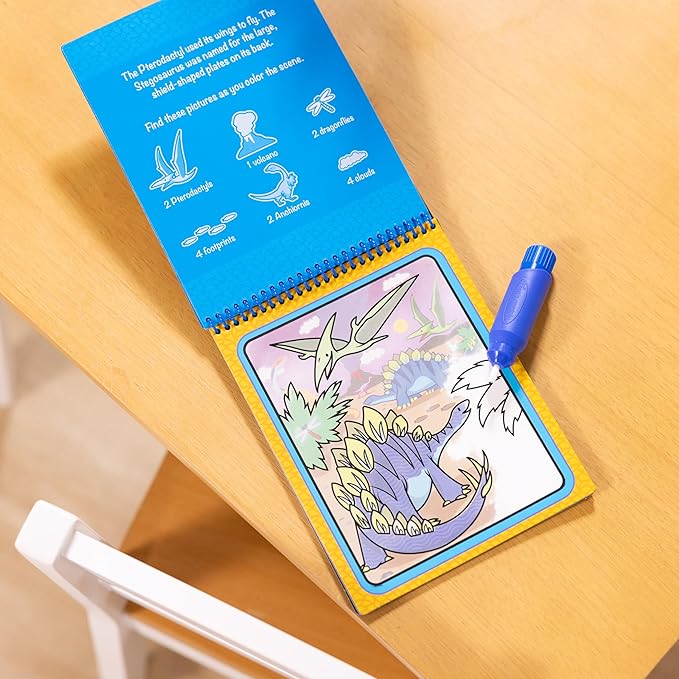 Melissa & Doug On The Go Water Wow! Reusable Water-Reveal Activity Pad – Dinosaurs
