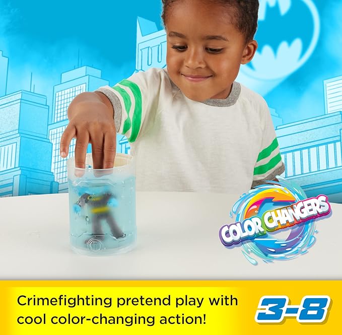 Fisher-Price Imaginext DC Super Friends Batman Toys, Color Changers Figure Set, Batman & Mr. Freeze for Preschool Kids Ages 3+ Years
