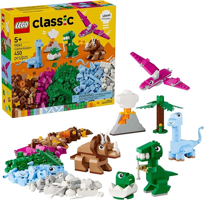 LEGO Classic Creative Dinosaurs Toy - Building Blocks Toy for Kids, Boys and Girls, Ages 5+ - Learning and Educational Toy for Preschool - Gift Idea for Birthdays - 11041