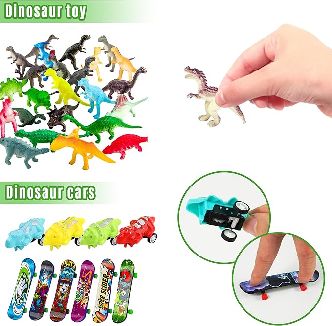 Dinosaur Party Favors Dinosaur Figures Goodie Hatching Eggs Cars Bracelets Gifts Pinata Filler Bulk Toys for Dinosaur Party Boy Kid Birthday Party Stuffers Supplies (Style 01)