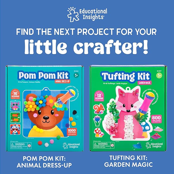 Educational Insights Jumbo Gem Kit - Arts and Crafts for Kids, Toddler Art Supplies, Toddler DIY Sensory Activity, Gift for Girls and Boys Ages 5+