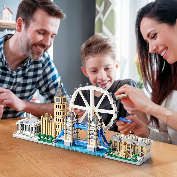 Building Micro Mini Blocks Architecture Skylines Collection Set for Adults London Bridge Mini Bricks for Kids (3430 Pieces)