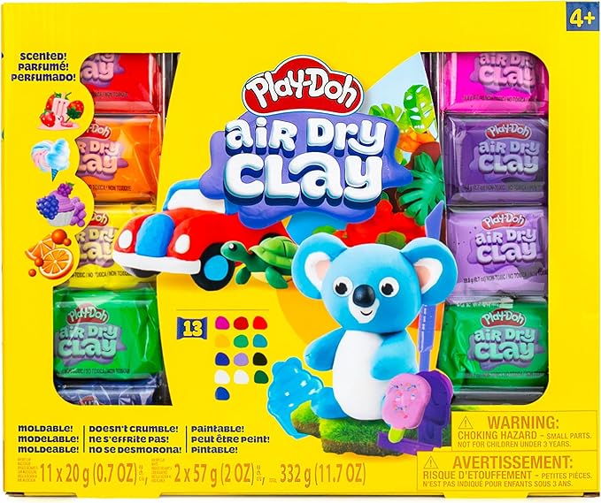 Play-Doh Air-Dry Clay Scented Variety Pack, Air Dry Clay for Kids, Modeling Clay for Kids, Arts & Crafts Gift, Craft Supplies for Kids, Molding Clay, Sculpting Clay, Molding Clay for Kids, Kids Crafts
