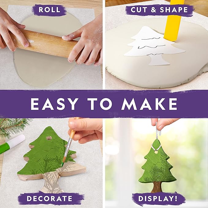 NATIONAL GEOGRAPHIC Modeling Clay Arts & Crafts Kit - Air Dry Clay for Kids Craft Kit with 2 lb. Clay, Sculpting Tool, Paints & More, Make Your Own Clay Creations, Ornaments, and Other Air Dry Pottery