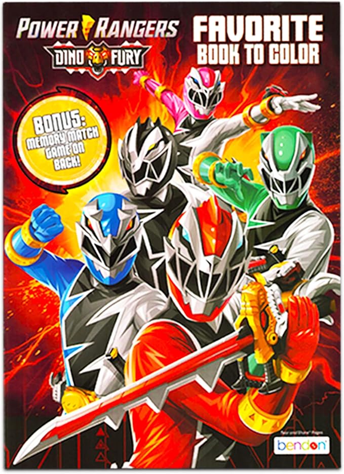 Power Rangers Coloring Book Super Set - Bundle with 3 Power Rangers Coloring and Activity Books for Kids Plus Stickers | Power Rangers Party Supplies for Boys