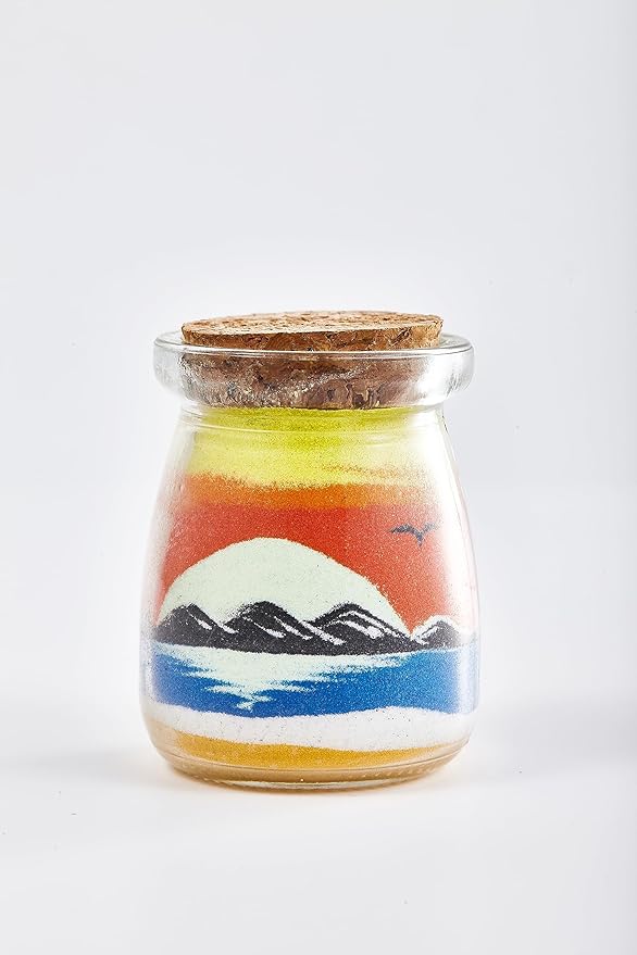 YUANLUGV Sand Art Bottles, Colored Sand with Luminous Sand Art Crafts for Gift Kids, Elegant and Exquisite Sand Art Craft Bottle，Gifts for Girls Boys Kids Women Birthday (d)