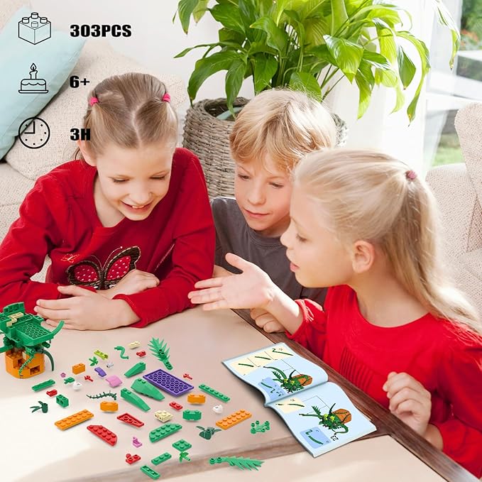 Audrey II Building Blocks Set Compatible with Lego, Piranha Flower Little Shop of Horrors Building Kit, Cannibal Flower Building Bricks Toys Gifts for Boys Girls Kids Adult(303 Pieces)