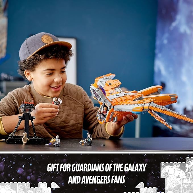 LEGO Marvel The Guardians' Ship 76193 Building Toy - Large Avengers Spaceship Model with Thor & Star-Lord Minifigures, Superhero Movie Inspired Set, Gift for Boys, Girls, Kids, and Teenagers