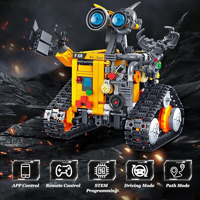 Robot Building Kit, App & Remote Control Robot Toys for Kids, 4 in 1 High-Tech Remote Control Building Block Robot, Creative Gift for Aged 6 7 8 9 10 11 12+ Kids Boys & Girls
