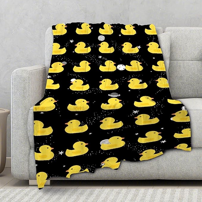 Aparajita Ruddy Duck Adult Duck Blanket Kids Funny Blanket Suitable for Bedroom Living Room Bed Sofa Crib Couch Chair Outdoor All Season Items That Yellow Duck Lovers Will Love 60"x50"for Teens