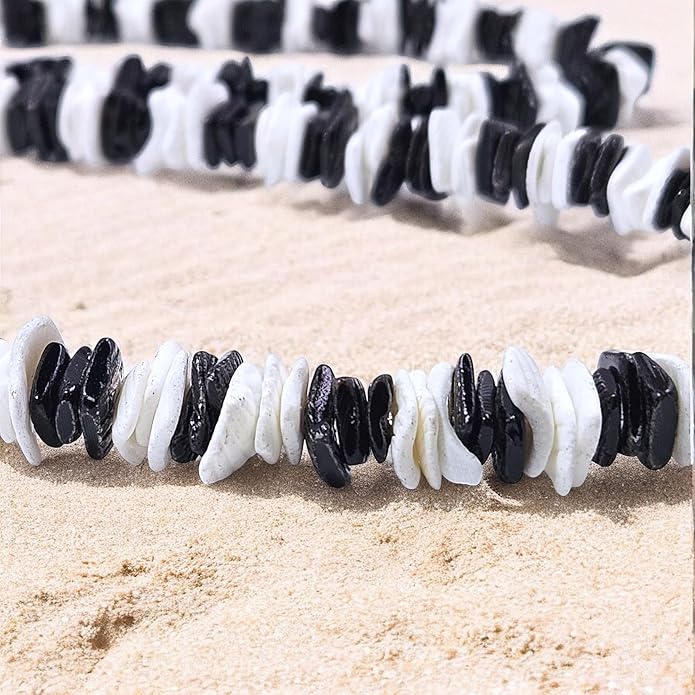 BlueRica Puka Shell Chips Necklace & Anklet Set (Multi)