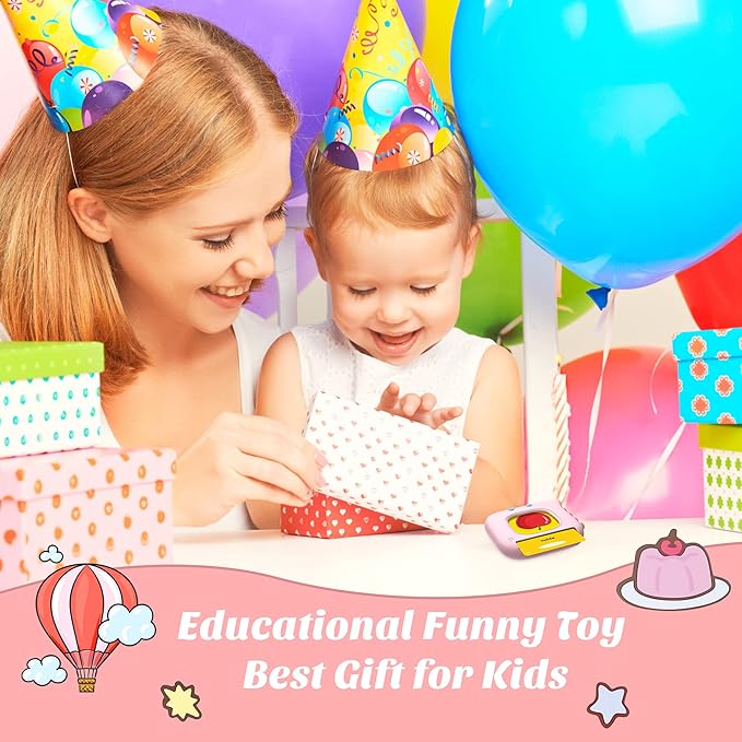 Pocket Speech Therapy Materials for Toddler 1-6, 510 Sight Words Talking Flash Cards, Autism Sensory Toys Montessori Learning Resources Kindergarten Preschool Educational Toys, Birthday Gift for Girls