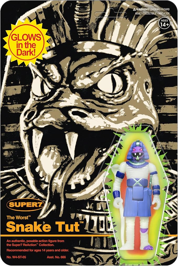 Super7 The Worst Snake TUT (Monster Glow) - 3.75" The Worst Action Figure Collectibles and Retro Toys