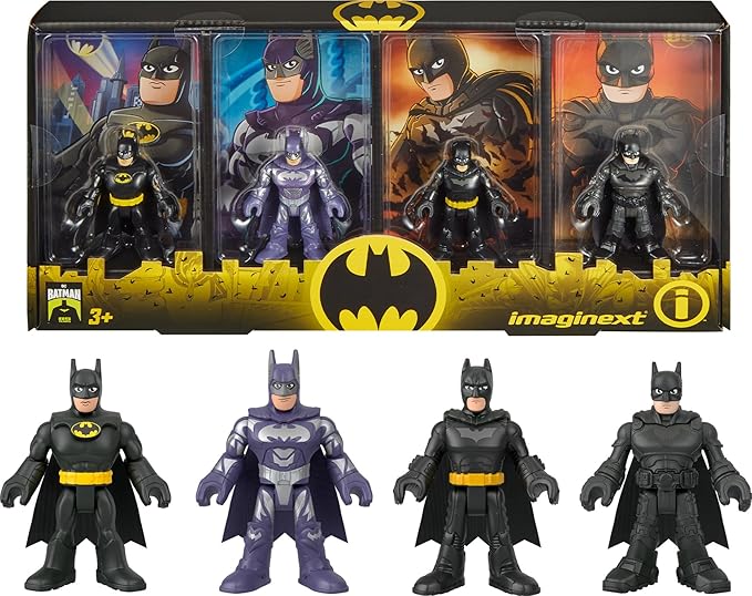 Fisher-Price Imaginext DC Super Friends Batman Toys 85th Anniversary Collection Movie Figure Set for Adult Fans & Preschool Kids Ages 3+ Years