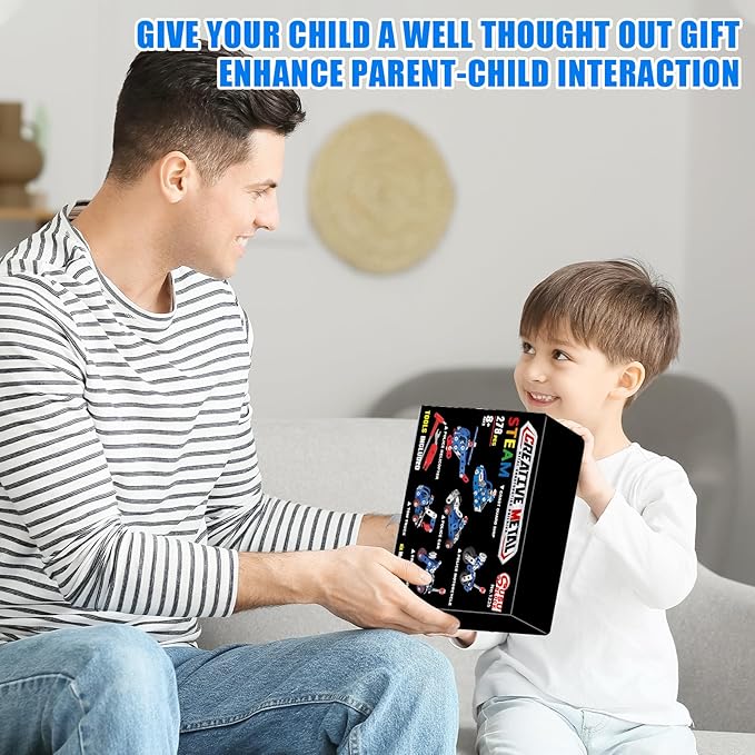 Stem Building Toys for Boys Age 8-12,Police Toys 6 Mini Metal Model Set for Kids,Erector Set for Boys Age 8-12,Assembly Science Kit Educational Gifts For Kids 8 9 10 11 12-16 Years Old（279 Pieces）