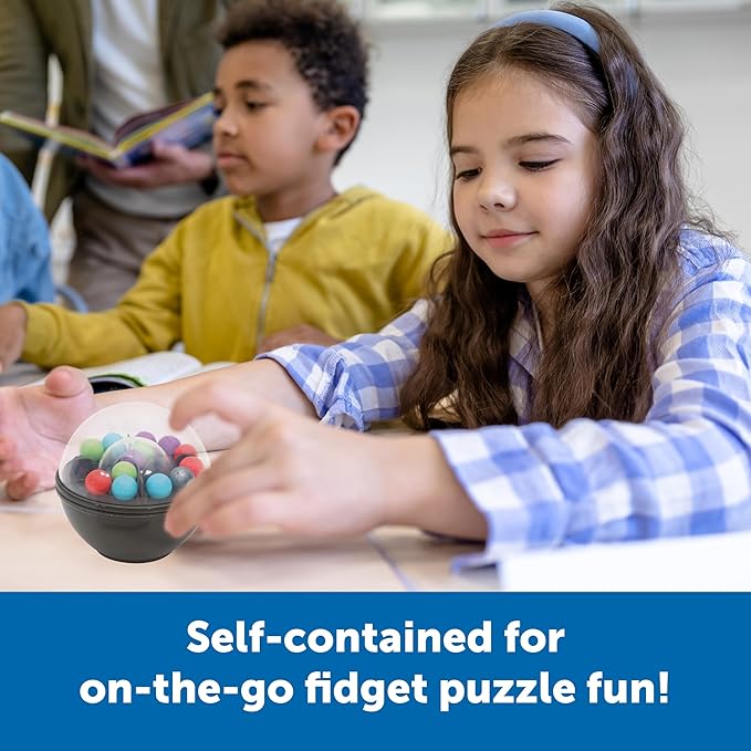 Learning Resources Scramboozle Puzzle Ball - 3D Brain Teasers and Puzzle Games for Kids and Adults, Puzzle Sort Ball Game, Easter Basket Stuffers For Teens, Ages 6+