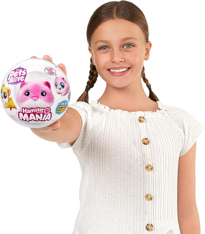 Pets Alive Hamstermania (Purple) by ZURU Hamster, Electronic Pet, 20+ Sounds Interactive, Hamster Ball Toy for Girls and Children